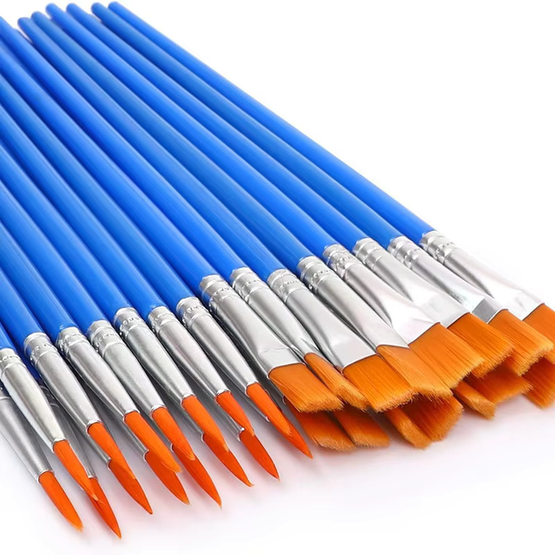 CHENJ Malpinsel-Set, Kunstpinsel mit Rund- und Flachkopf, 50-teiliges Set - Bild 5
