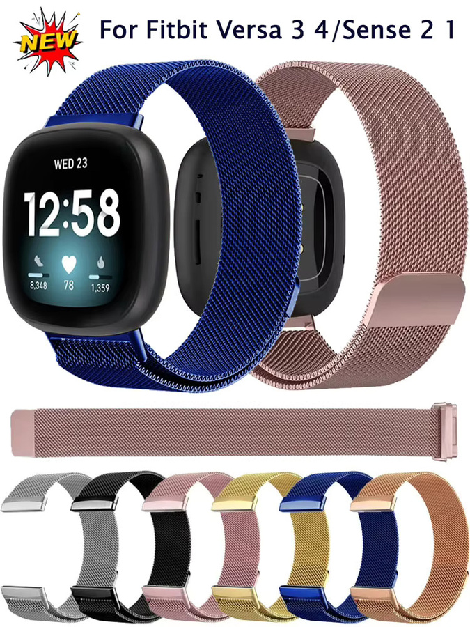 Fitbit Uhrenarmband Milanaise, Edelstahl, Schwarz - Bild 4
