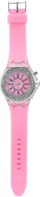CosyHome Armbanduhr, Quarz, Kunststoff, Silikonarmband, Rosa, Kinder - Bild 1
