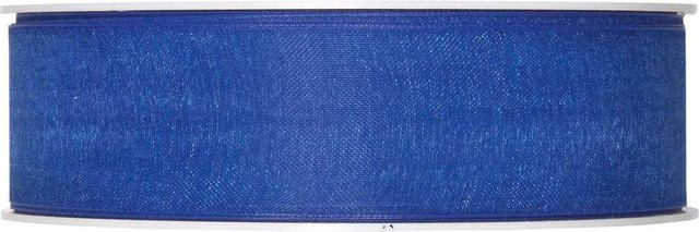 Halbach Organzaband Blau Transparent, Breite: 2,5 cm, Länge: 5 m - Bild 1
