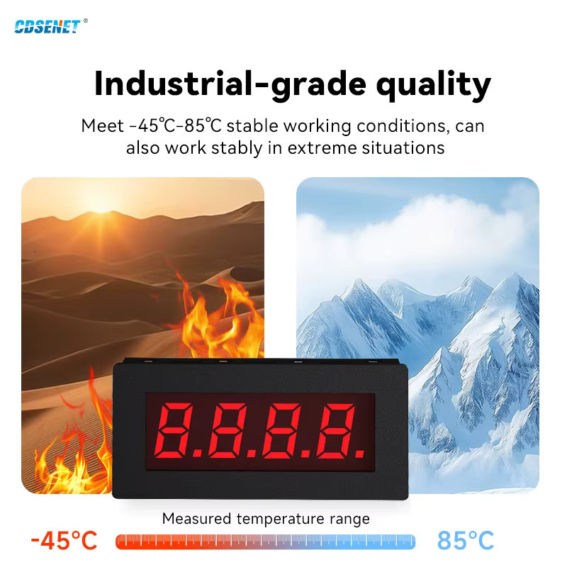 CDSENET EID051-Serie MODBUS RTU RS485 Serielle LED-Digitalröhre mit verstellbarem Display in Schwarz für SPS und industrielle Kommunikation (3/4/5/6 Bit) - Bild 3
