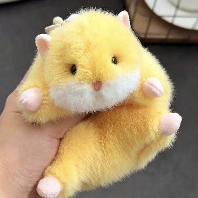 Linyi toy Plüschhamster Schlüsselanhänger, Gelb, Plüsch / Textil - Bild 1