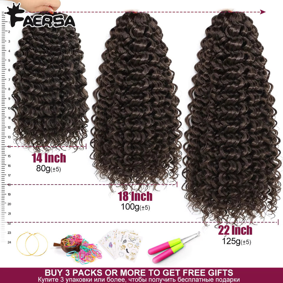 Latasha Marshmallow Afro Curl Häkelhaar, synthetisch, Ombre, Damen - Bild 4