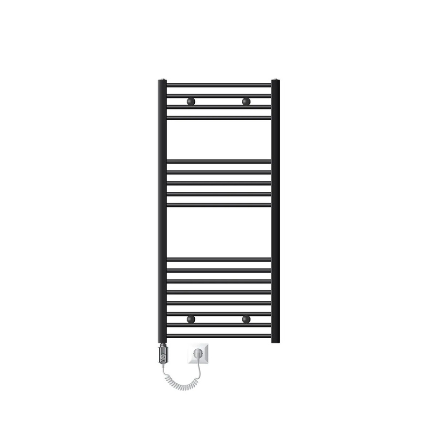 LuxeBath Badheizkörper Elektrisch mit Heizstab 900W Anthrazit Gerade B/B/H: 60 x 120 cm - Bild 3