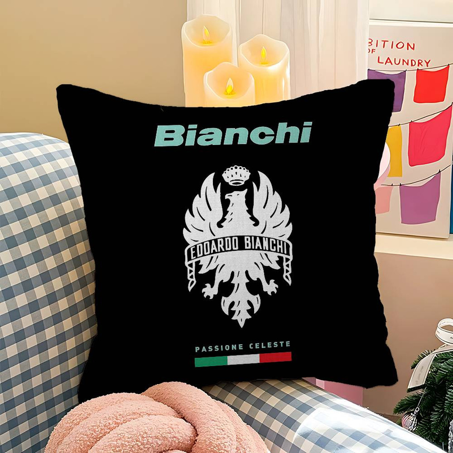 B-Bianchis Anime Fahrrad Logo Kissenbezug aus Peach Skin, Multicolor, 45 x 45 cm - Bild 3