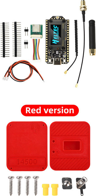 Aideepen V4 OLED Solar LoRa 32 Entwicklungsboard mit GPS, ESP32, WiFi und BLE in Grau - Bild 1