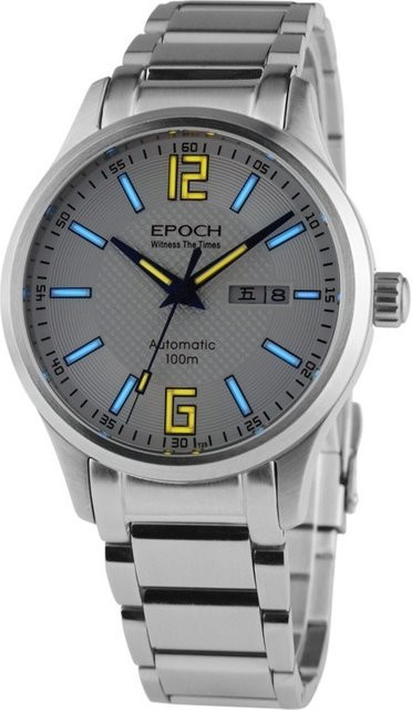 EPOCH Automatikuhr, Edelstahl, Silber, Saphirglas, 40 mm, Herren - Bild 1