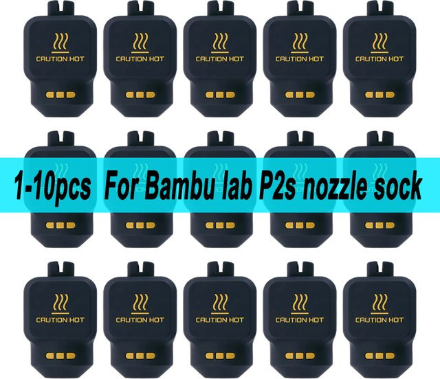 Bambu Lab Silikonsocke für P2S Düse als Hotend Schutzhülle in Schwarz - Bild 1