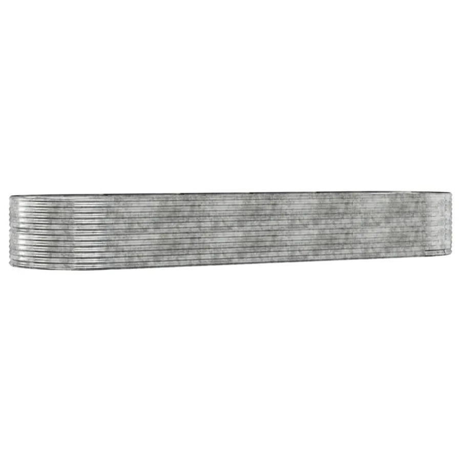 furnicato Hochbeet aus pulverbeschichtetem Stahl in Silber, B/T/H: 447 x 140 x 68 cm - Bild 2