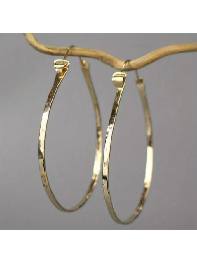 Creolen vergoldet, Gold, Damen, Vintage - Bild 5