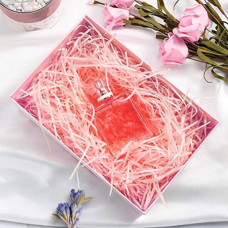 TMZ Bastpapier als geschreddertes Crinkle-Konfetti für DIY-Geschenkboxen und Korbfüllungen in Rosa, Weiß und Schwarz - Bild 2