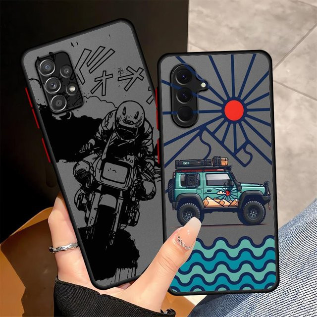 Cartoon Auto Schutzhülle für Samsung Galaxy A55 A25 A35 A14 A54 A24 A36 A15 A53 A23 A52 A17 A56 A26 A34 A33 A72 A51 A16 A34 A13 in Multicolour - Bild 1