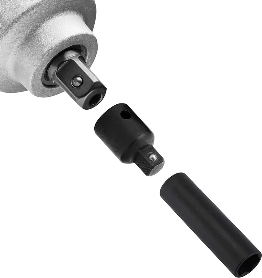 Rafford 4-teiliges Schlagschrauber-Adapter- und Reduzierstück-Set für Steckschlüssel, Schwarz - Bild 6