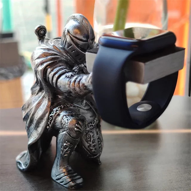 CAOWTAN Apple Watch Stand, Krieger Figur, Schwarz, Unisex - Bild 1