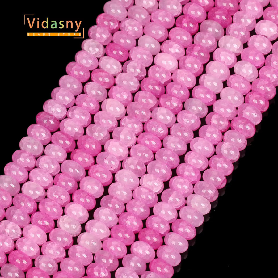 Vidasny Kristall-Rondelle-Perlen, Fuchsia, 15 Zoll - Bild 6