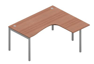 Winkelschreibtisch Arlon-Office in Nuss Canaletto mit Kabeldurchlass, B 160 cm, T 120 cm, H 73 cm - Bild 1