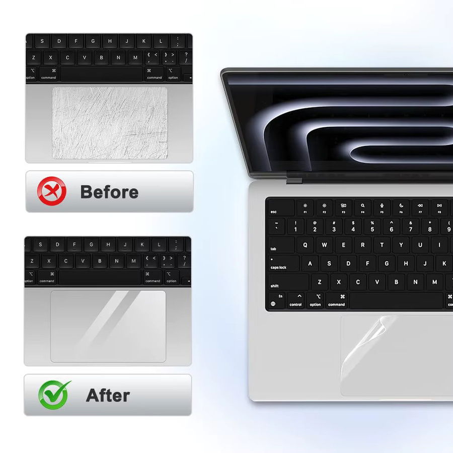 Transparente Trackpad-Schutzfolie für Apple MacBook Air 13,6 Zoll M4 M3 und 15,3 Zoll Modelle - Bild 6