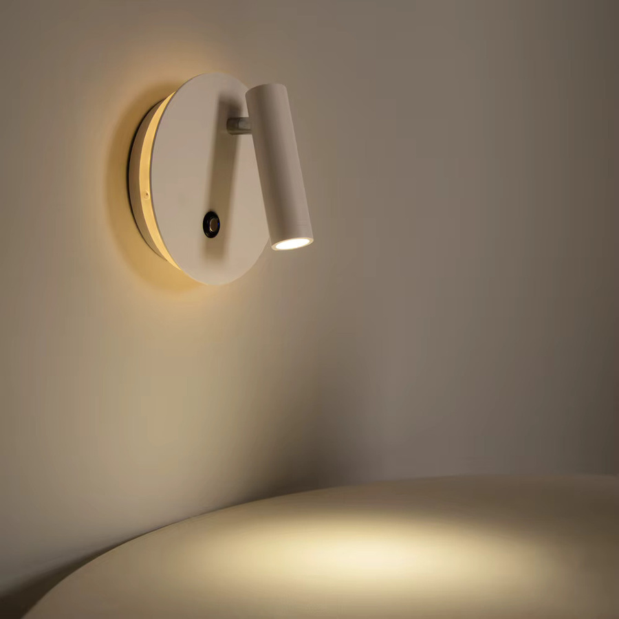Aisilan LED Wandleuchte in Weiß mit Touch-Schalter, dimmbar und drehbar für Schlafzimmer und zum Lesen - Bild 3