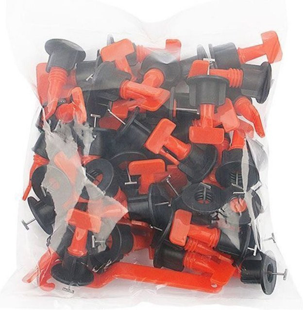 Bauwerk 51-teiliges Bodenfliesen Nivellierung System Kit mit Clips und Spacern für die Verlegung von Porzellan und Keramik sowie zur Wandbefestigung - Bild 1