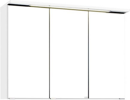 HELD MÖBEL 3D-Spiegelschrank Bologna in Weiss mit LED-Beleuchtung und Steckdose, B/H/T: 90 x 66 x 20 cm - Bild 1