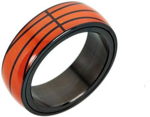 Spinner Kettenringe Edelstahl, Schwarz, Unisex - Bild 1
