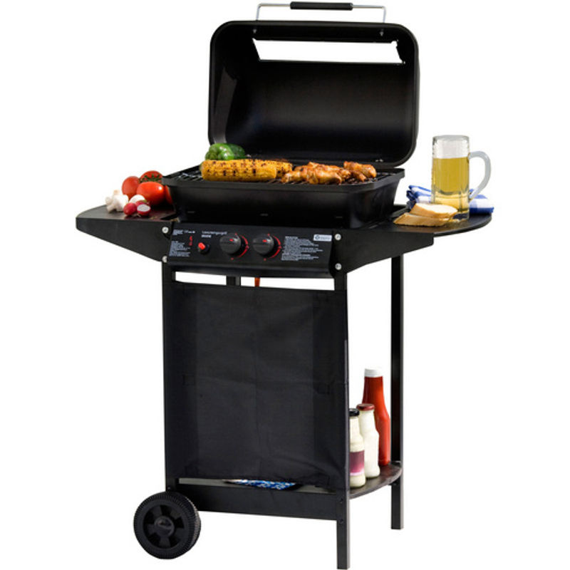 Tepro Irvine Lavasteingasgrill mit 2 Brennern, Schwarz, Grillfläche: Breite: 50 cm, Tiefe: 31 cm - Bild 5