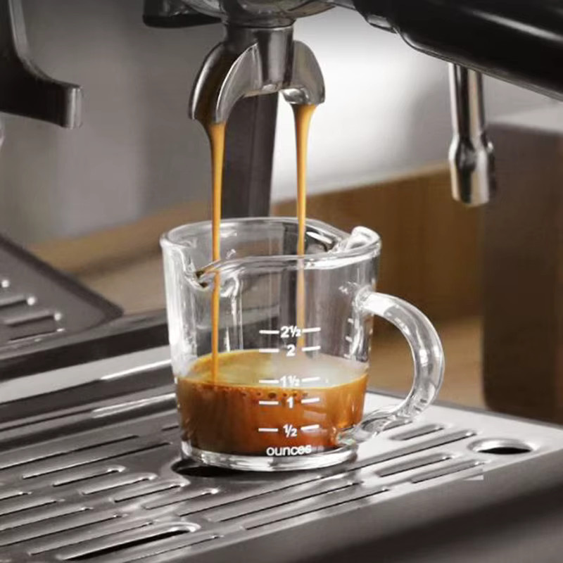 JETTING Espresso-Messbecher aus Glas in Transparent mit Doppelausgießer und Skala, 75 ml - Bild 4