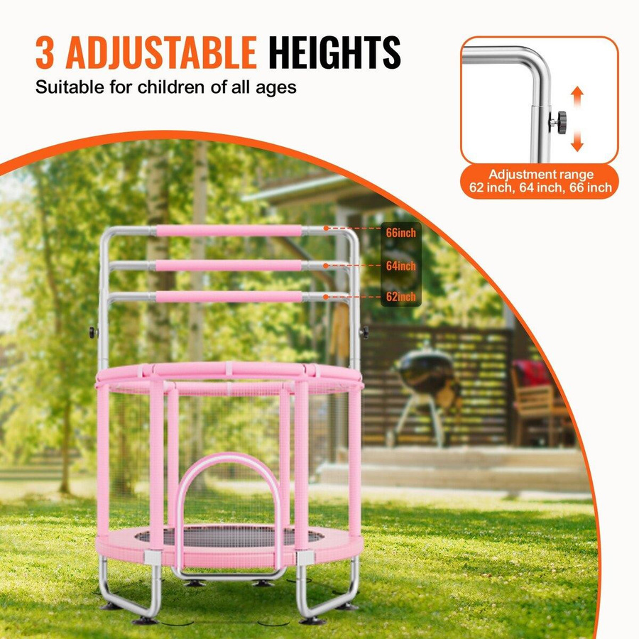 MB Mini Kleinkind-Trampolin mit Netz Indoor Outdoor ab 3 Jahren - Bild 2