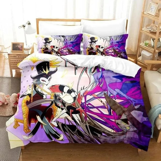 Loona Boss 3D Anime Bettwäsche Set für Erwachsene und Kinder, 3-teilig, B/H: 260 x 220 cm - Bild 1