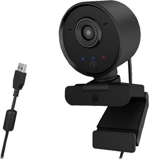 ICY BOX IB-CAM502-HD Full HD Webcam in Schwarz mit USB-A Anschluss - Bild 1