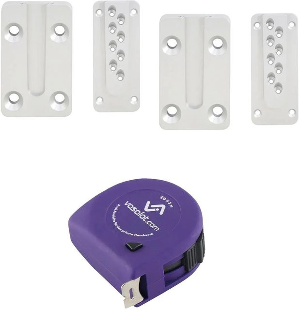 vasalat Set HVP Schwerlastverbinder Betonanschluss aus Aluminium in Silber, B/H/T: 140 x 90 x 18 mm - Bild 1