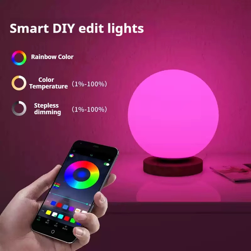 KFV RGB Farbwechsel LED Nachtlicht, USB wiederaufladbare LED Tischlampe für Home Office, Schlafzimmer und Wohnzimmer - Bild 2
