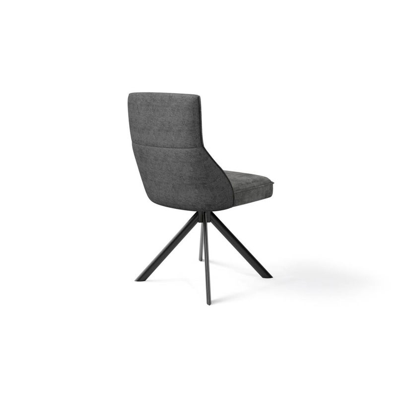 byLIVING Esszimmerstuhl CALIFORNIA 2er Set, Webstoff Anthrazit, Gestell Schwarz, B/H/T: 50 x 89 x 56 cm - Bild 2