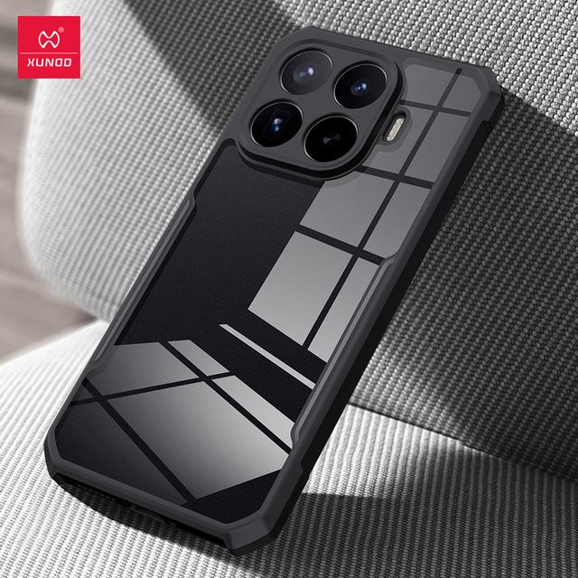 Xundd Handyhülle für Xiaomi 17T Pro und Xiaomi 17T, stoßfeste Airbag-Schutzhülle mit transparenter Rückseite und Kameraschutz, Hybrid-Gehäuse in Schwarz und Transparent - Bild 1