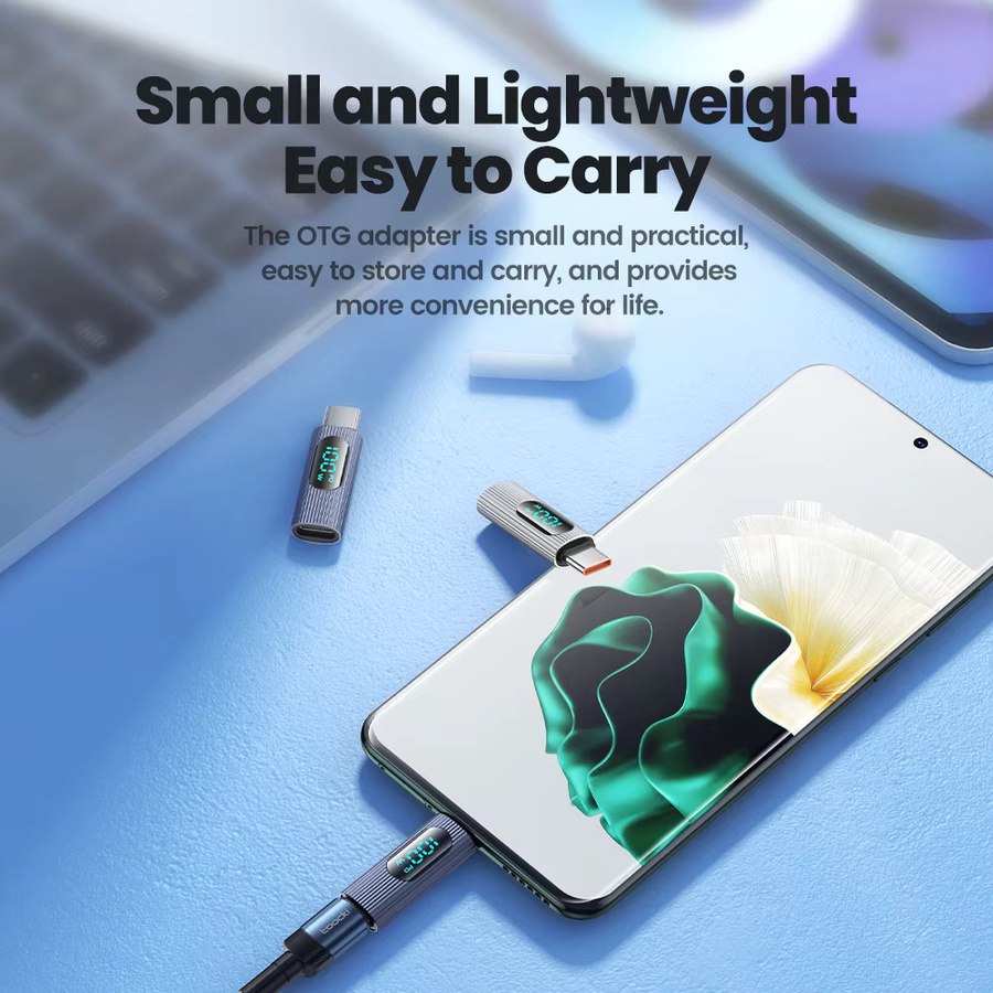 Toock USB-C auf Lightning Adapter OTG Konverter mit PD 20W Schnellladung und LED-Anzeige für iPhone und iPad - Bild 5