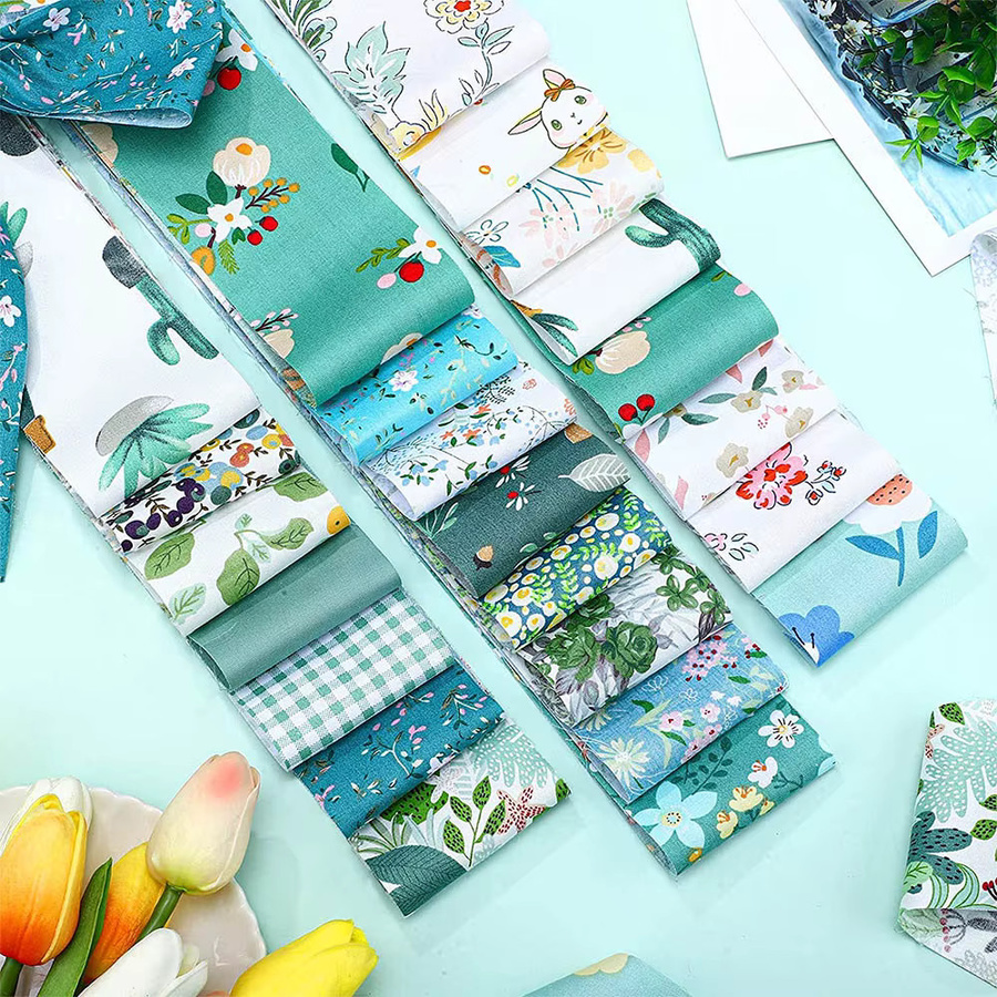 40er Set Baumwoll Stoffreste in Multicolour für Patchwork, Quilten und DIY-Handarbeiten - Bild 2