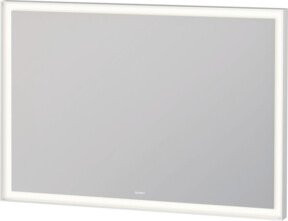 Duravit L-Cube LED-Lichtspiegel in Weiß mit Bewegungssensor und Dimmfunktion, B: 100 cm, H: 70 cm, T: 6 cm - Bild 1