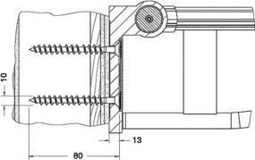 Keuco Befestigungs-Set Nr. 5 Plan Care aus Edelstahl mit 2 Senkholzschrauben Torx - Bild 1