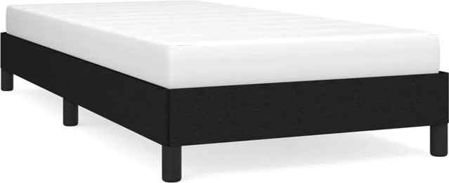 vidaXL Bettgestell aus Stoff in Schwarz mit gepolstertem Rahmen, B/T/H: 90 x 200 x 203 cm - Bild 1