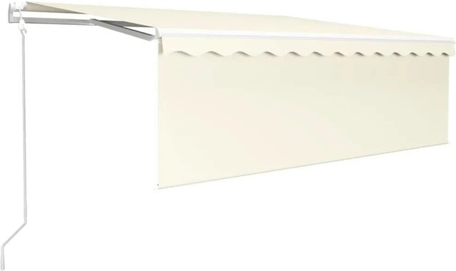 vidaXL Automatische Markise mit Rollo und LED in Creme, B x H: 400 x 300 cm - Bild 1