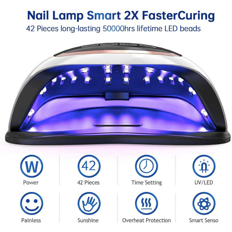PRISMA UV-LED-Nagellampentrockner, 300W, mit LCD-Display, Unisex - Bild 9
