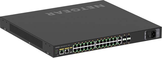 Netgear M4250-26G4XF-PoE+ Managed L3 Switch mit 24x1G PoE+ 480W, 2x1G und 4x10G SFP+ in Schwarz (GSM4230PX-100EUS) - Bild 1