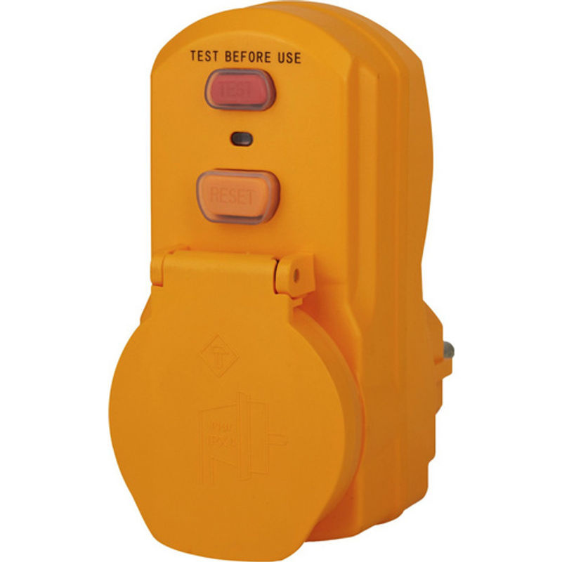 Brennenstuhl Personenschutz-Adapter BDI-A 2 30, Gelb, IP54, B/T/H: 5,0 x 10,5 x 9,5 cm - Bild 2