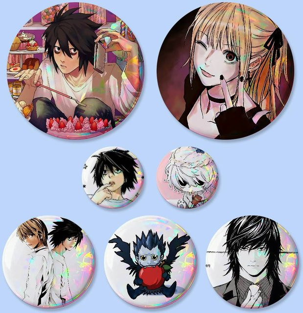 Brosche H-Death Note, Runde Cosplay-Pins, Unisex - Bild 1