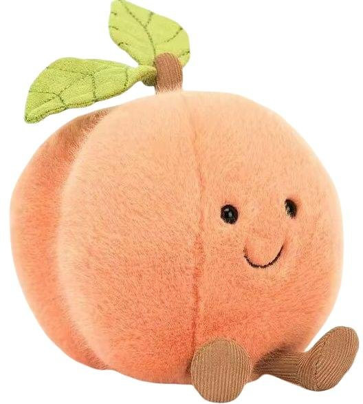 Binchi Keji Travel Früchte Pfirsich mit Beinen Kawaii Puppe, beige, ab 14 Jahren - Bild 1
