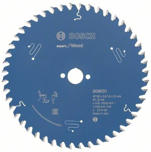 Bosch Expert for Wood Kreissägeblatt, Blau, Durchmesser: 190 mm, Bohrung: 19 mm, Zähneanzahl: 48, Carbide Tipped - Bild 1