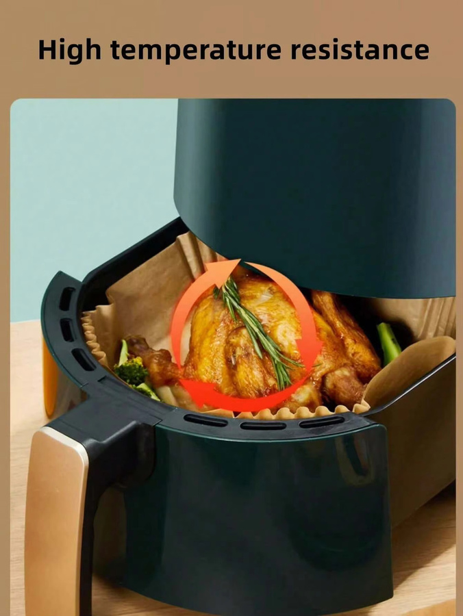 YOCITY Einweg Airfryer Backpapier in Braun, Antihaft Backmatte für Heißluftfritteusen und Mikrowellen, Öldicht und ideal zum Backen und Grillen - Bild 4