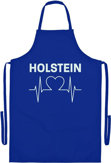 Grillschürze Holstein Herzschlag von multifanshop in Weiß - Bild 1