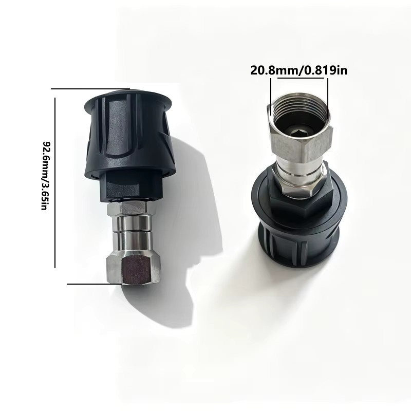 360 Grad Hochdruckreiniger-Drehgelenk mit Schnellkupplung und Anti-Tangle-Schwenkfunktion für Kärcher K2-K7, Lavor und Parkside, Schwarz/Braun - Bild 2