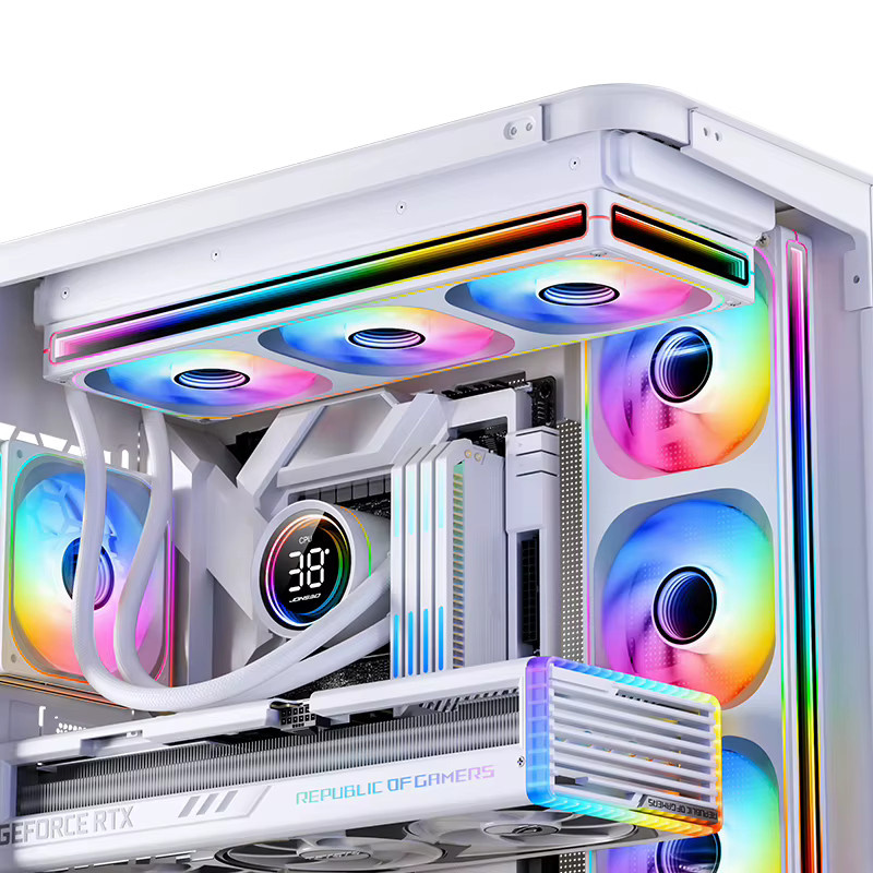 Jonsbo Shenguang ARGB Gehäuselüfter PWM Silent Chassis Fan in Weiß, 120 mm - Bild 3